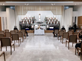 堺市立斎場第一式場 家族葬 親族13名 一般15名