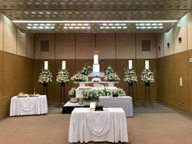 大阪市立北斎場中２式場での家族葬の実例