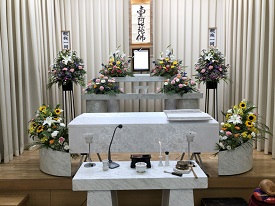 堺市立斎場での葬儀・家族葬事例
